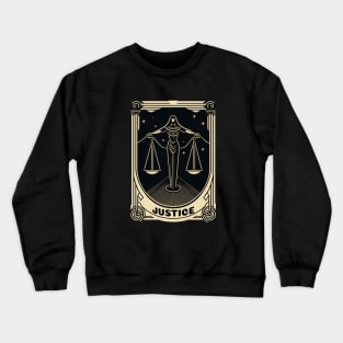 Justice Tarot Card Crewneck Sweatshirt